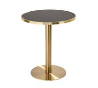 Oviala - Mesa de comedor redonda (60 cm), color negro y dorado