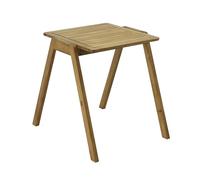 Oviala - Mesa de jardín cuadrada de madera de eucalipto