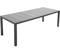 Oviala Mesa de jardín de aluminio y cerámica para 10 personas de hormigón