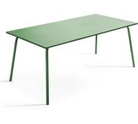 Oviala Mesa de jardín rectangular de metal verde cactus