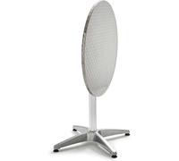 Oviala Mesa de jardín redonda reclinable de aluminio