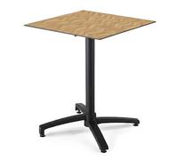 Oviala - Mesa de terraza (70 cm, reclinable, laminado, madera Chevron)