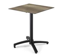 Oviala - Mesa de terraza (70 cm, reclinable, laminado, roble ahumado)