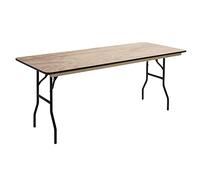 Oviala Mesa plegable de madera, 200 cm, 10 plazas