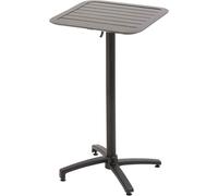 Oviala Mesa reclinable de aluminio negro de 60x60 cm de altura