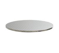 Oviala - Mesa redonda (aglomerado y acero inoxidable, 70 cm)