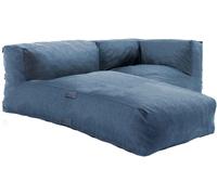 Oviala Muebles de jardín con 1 sillón esquinero y 1 diván azul pacífico