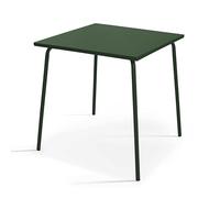 Oviala Palavas - Mesa cuadrada de metal (70 cm), color verde bosque