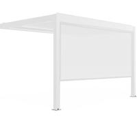 Oviala Pérgola bioclimática adosada con iluminación motorizada 3x4m y 1 toldo