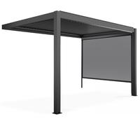Oviala Pérgola bioclimática adosada de 3x4m y 1 toldo de 2,66 x 2,34 m