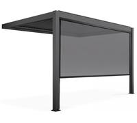 Oviala Pérgola bioclimática adosada de 3x4m y 1 toldo de 3,73 x 2,34 m