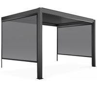 Oviala Pérgola bioclimática adosada de 3x4m y 2 estores de 2,66 x 2,34 m