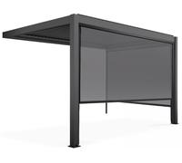 Oviala Pérgola bioclimática adosada de 3x4m y 2 toldos