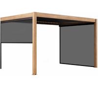 Oviala Pérgola bioclimática adosada y motorizada de 3x4m y 2 estores