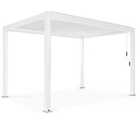 Oviala Pérgola bioclimática autoportante blanca de 3x4m