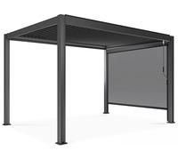 Oviala Pérgola bioclimática autoportante de 3x4m con 1 toldo de 2,66 x 2,34 m