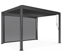 Oviala Pérgola bioclimática autoportante de 3x4m con 1 toldo de 3,73 x 2,34 m