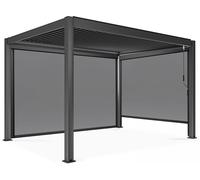 Oviala Pérgola bioclimática autoportante de 3x4m con 2 toldos