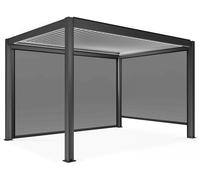 Oviala Pérgola bioclimática autoportante motorizadde 3x4m y 2 toldos