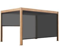 Oviala Pérgola bioclimática autoportante y motorizada 3x4m y 2 estores