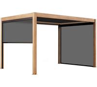 Oviala Pérgola bioclimática autoportante y motorizada 3x4m y 3 estores