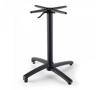 Oviala - Pie de mesa con sistema reclinable, aluminio, color negro