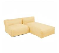 Oviala - Salón de jardín modulable de 2 plazas, color amarillo claro - Mixi