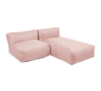 Oviala - Salón de jardín modulable de 2 plazas, color rosa polvoreado