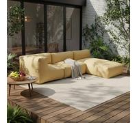 Oviala - Salón de jardín modulable de 3 plazas, color amarillo claro - Mixi