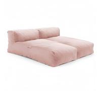 Oviala - Salón de jardín modular con 2 meridianas, color rosa