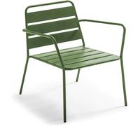 Oviala Silla de jardín baja en verde cactus