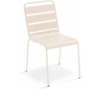 Oviala Silla de jardín de metal marfil