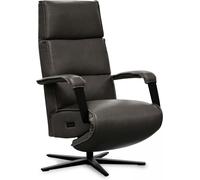 Oviala Sillón de relajación eléctrico de cuero negro