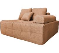 Oviala Sillón izquierdo para sofá modular de tela terracota L 140 cm