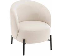 Oviala Sillón relax de metal y tejido crudo