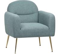 Oviala Sillón relax y tela azul