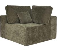 Oviala - Sillón esquinero para sofá modular, tejido verde
