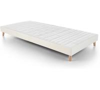 Oviala Sommier alfombraado con listones de madera maciza de abeto de 90x200cm