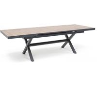 Oviala Tabla extensible de 10 plazas de aluminio y cerámica