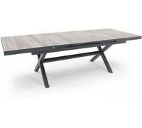 Oviala Tabla extensible de 10 plazas en cerámica y aluminio