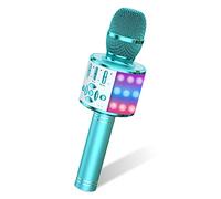 OVIFM Amazmic Kids Karaoke Machine Microphone Toy Portable Bluetooth Microphone Machine Handheld with LED Lights, Gift for Children's Birthday Party, Home KTV(Gray)