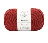 Ovillo de hilo de algodón con leche, hilo de grosor medio, oferta especial, venta al por mayor de hilo for bufanda, tejido a mano, 2mm No.2 de seis hebras (2 volúmenes, 330 m)(05RomeRed)