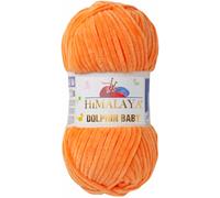 Ovillo de lana de algodón para tejer del Himalaya Dolphin Baby (80316), color naranja