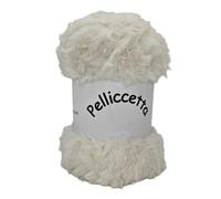 Ovillo de lana de imitación de piel suave para bolsos de punto de ganchillo, 100 g, 65 metros, suave y cálido, color blanco