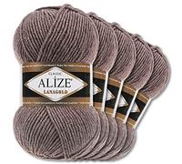 Ovillo de lana de Lanagold de Alize, 5 ovillos de 100 g, 53 selecciones