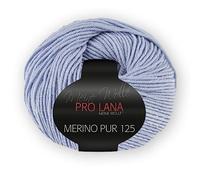 Ovillo de lana de merino Pur 125, 50 g, color azul claro