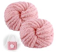 Ovillo de Lana Gruesa para Tejer a Mano, 500 g (2 x 250 g) para Manualidades, XXL, para Manta, Bolso, Bufandas