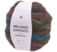 Ovillo de lana Rico Creative Melange Garzato Aran Wonderball Fabe 4, grosor de aguja de 5 mm, para punto o ganchillo, ovillo de 200 g