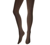 OVISSA Medias gruesas italianas para mujer de lana acrílica de 180 denier suaves opacas para mujer, medias elásticas sólidas con cintura reforzada de punta fuerte, medias tallas S-XL, marrón, L