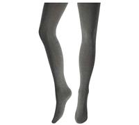OVISSA Medias gruesas italianas para mujer de lana acrílica de 180 denier suaves opacas para mujer, medias elásticas sólidas con cintura reforzada de punta fuerte, medias tallas S-XL, gris, S